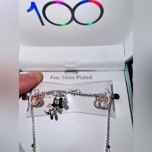 NIB 💕Minnie Mouse 100th Anniversary Charm bracelet